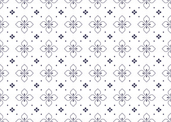 geometric and flower line ethnic fabric seamless pattern for cloth carpet wallpaper background wrapping etc.