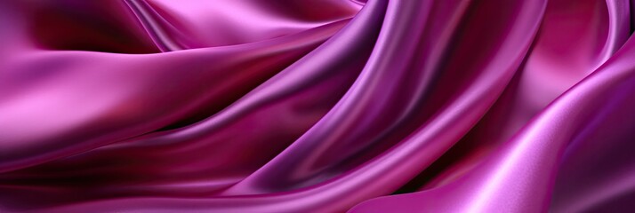 Obraz premium Satin silk fabric background. Rippling scarf texture. Luxury shiny wallpaper in pink.