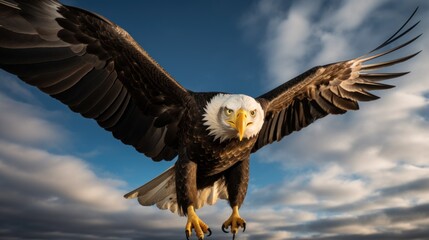 Obraz premium American Eagle, capturing a moment of breathtaking action. Generative AI
