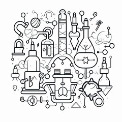 Obraz premium water boiling in a glass beaker image