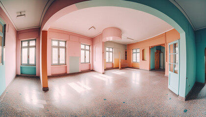 The modern office clean design reflects elegance and luxury generated by AI