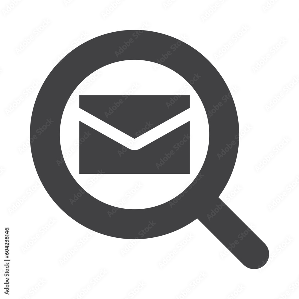Poster search mail icon with outlined and minimalist style use for ui and interface button