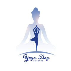 world yoga day celebration background with women doing exercise