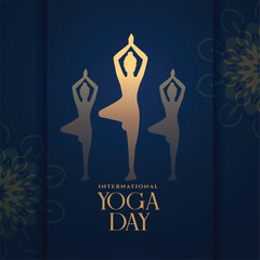 elegant international yoga day background for peace and calm