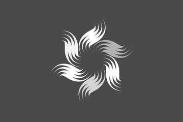 Illustration vector graphic of round modern flower. Good for decoration or logo