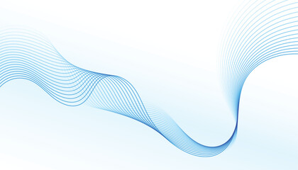 abstract curvy and smooth blue lines layout banner design