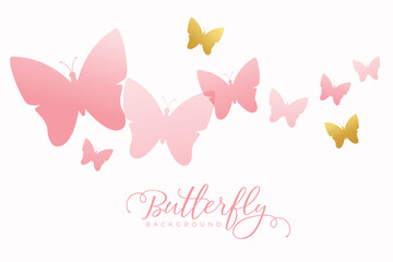 elegant butterflies swarm decorative pastel background