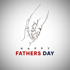 Happy Fathers Day, Father and son sketch, son holding father's hand sketch, 18 june, son's little hand, cute baby hand
