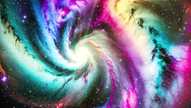 Twisted Galaxy 01 - 
Approaching to incredibly colourful and vibrant animated twisted universe.