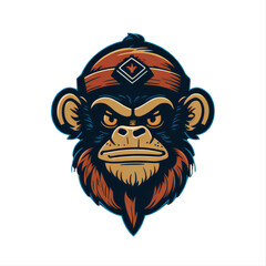Wild Gaming Monkey: Embrace the Jungle Spirit with a Mascot Logo in Esport Gaming