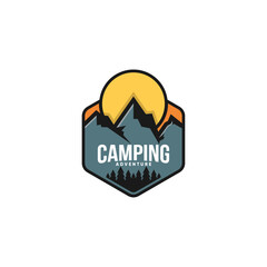 Camping Adventure Vector Logo