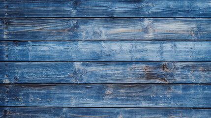 Blue wooden planks background, Wooden texture, Generative AI Technology 