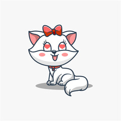 Love cat Character Mascot