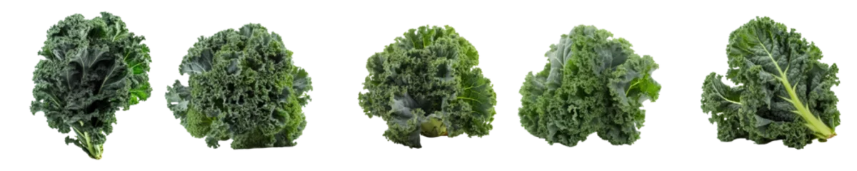 Poster Set of kale isolated on transparent background  © Awesomextra
