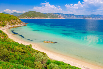 Landscape of Vrasidas beach near Kavala, Macedonia, Greece, Europe
