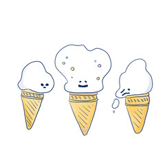 かわいいソフトクリームおばけ