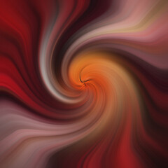 Swirling, hypnotizing and magical illustration with silky reddish colors.