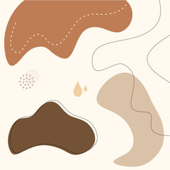 Background design with floral and hand drawn organic shapes textures. Abstract minimal trendy style wallpaper. Vector illustration.	