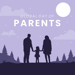 Vector Illustration of Global Day of Parents suitable for poster, banner, social media post, card, etc