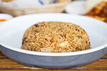 arroz frito con mariscos