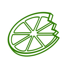 orange or lemon slice squeeze vector illustration icon
