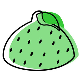 orange or lemon slice squeeze vector illustration icon
