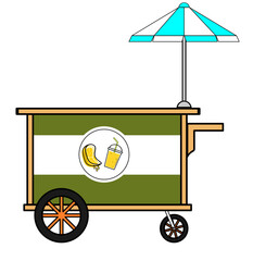 lemonade stand isolated vector illustration
