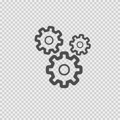 Gear vector icon eps 10. Gears isolated illustration.