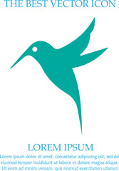 Hummingbird vector icon. Bird symbol. Vector EPS 10.
