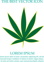 Marijuana leaf vector icon. Cannabis symbol. Vector illustration EPS 10.
