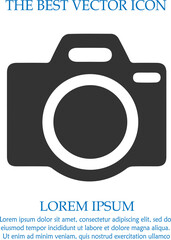 Camera vector. Photo camera icon.