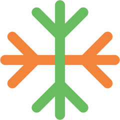 Obraz premium Snowflake Bold Vector Icon