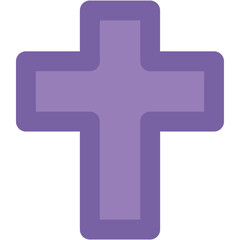 Holy Cross Bold Vector Icon

