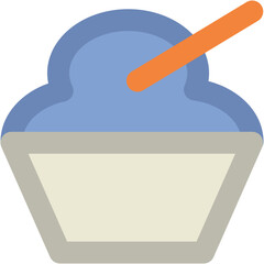 Ice Cream Bold Vector Icon

