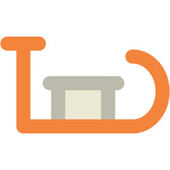 Sled Bold Vector Icon

