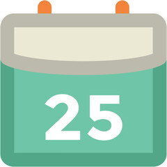 Christmas Card Bold Vector Icon

