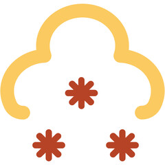 Eye catchy icon of snow falling 