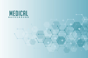 Obraz premium modern abstract background medicine geometry molecules in vector