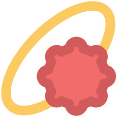 Eye catchy icon of necklace, fashion accessory 