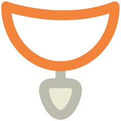 Eye catchy icon of necklace, fashion accessory 