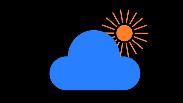 transparent weather sunny cloud animation