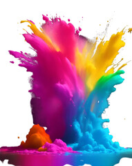 Colorful holi carnival paint splash, color powder explosion