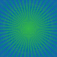 ฺBlue and Green Burst Background. Vector Illustration.