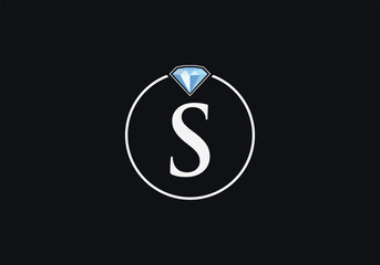 Diamond jewellery and jewelry logo design vector with letters
