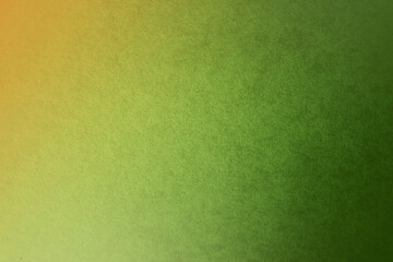 Fototapeta na wymiar Plain dark green gradation with orange paint on blank cardboard box paper texture environment background with space minimal design