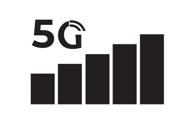 5G signal network connection smartphone.