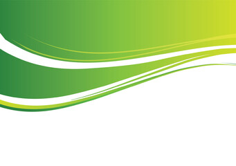 Abstract curve green banner background