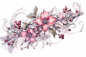 Amazing and classy image of holly flower generated by AI