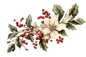 Amazing and classy image of holly flower generated by AI
