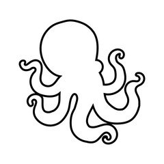 Octopus icon vector. seafood illustration sign collection. Ocean symbol or logo.